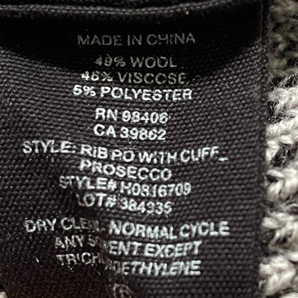 Theory Gray Wool Blend Ribbed Sweater Women’s – Size "P" (or XS) - Picture 4 of 5